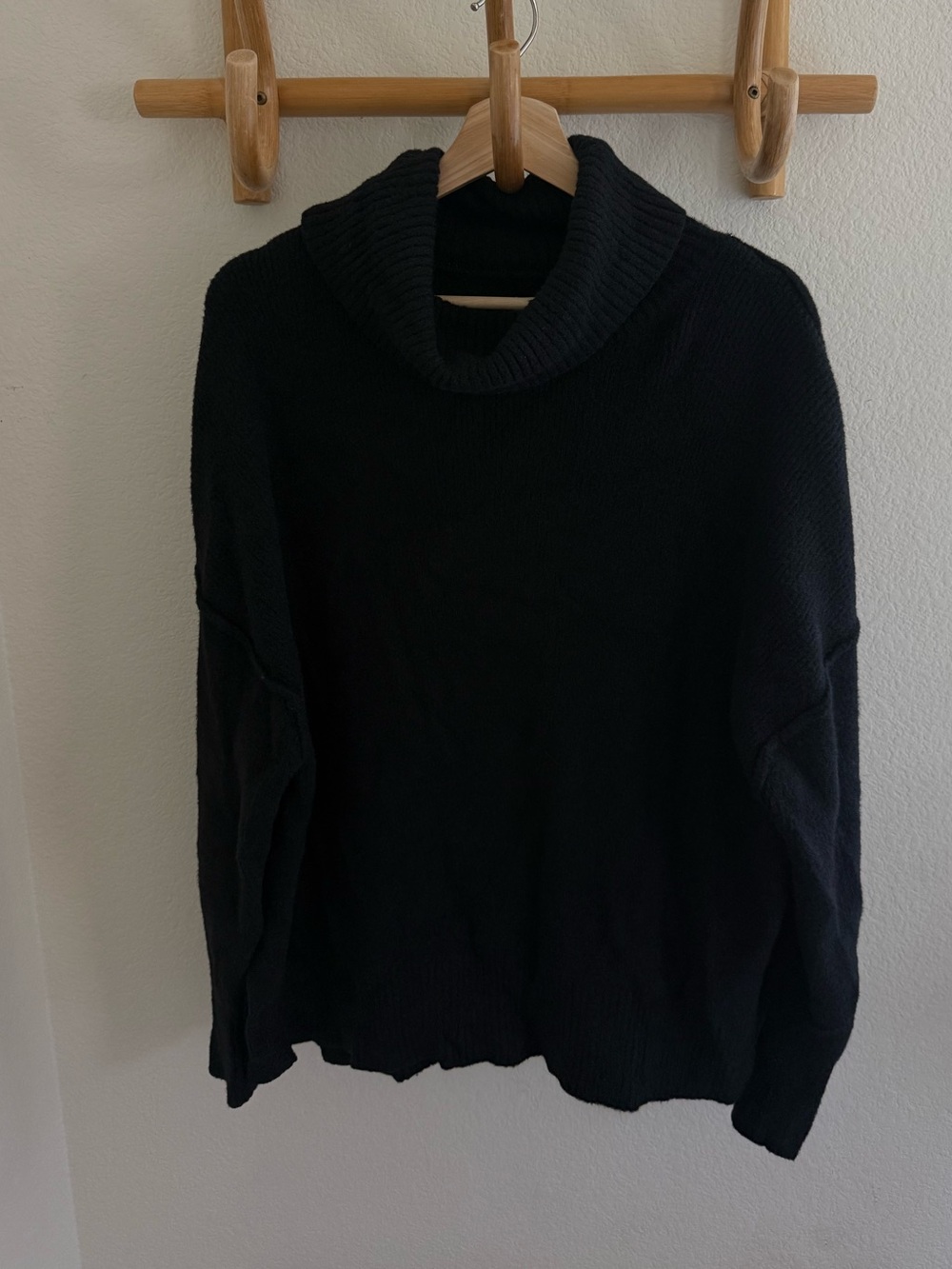 Aerie oversized lounge casual black turtleneck sweater size S